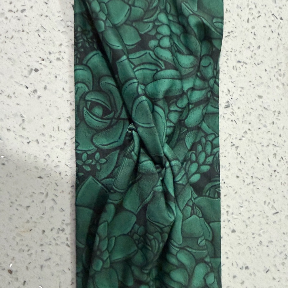 Green succulent headband